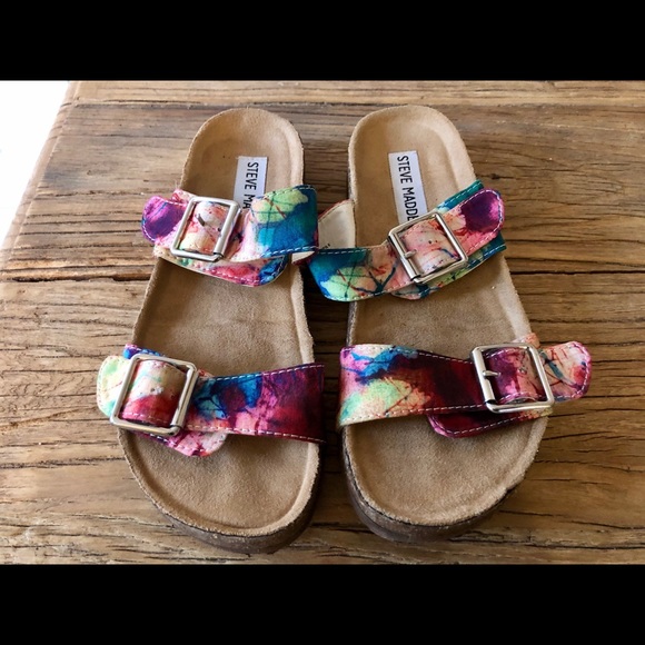 madden girl tie dye sandals